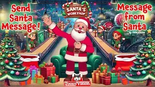 Santa Cartoon Christmas Message Personalized