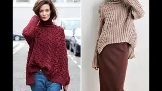 Женский Пуловер Оверсайз Спицами - 2019 / Women's Pullover Overseas Knitting Needles