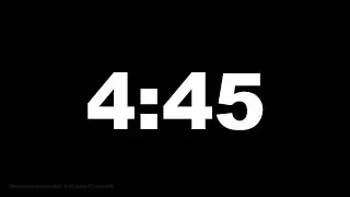 4 minutes 45 seconds [285 secs] clock timer countdown || Alarm Focus