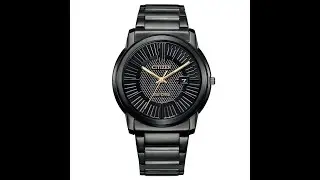 【CITIZEN】黑暗騎士光動能不鏽鋼腕錶/黑AW1217-83E