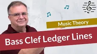 Reading Bass Clef Ledger Lines - Music Theory