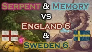 Spirit Island Two-Handed Solo Playthrough: Shifting Memory & Serpent vs England 6 & Sweden 6