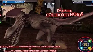 Battle Stage15 Dino TROPEOGNATHUS, OPHIACODON VS Dino COLOBORHYNCHUS, UTAHRAPTOR @NINIKAKAD