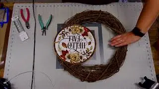 How to Make a Hello Fall Floral Grapevine Wreath Tutorial