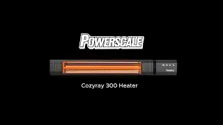 Powerscale CozyRay 300 1500W Infrared Patio Heater, 24H Timer, 9 Levels, Remote Control, IP65