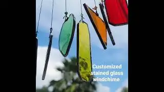 How the windchimes sound like 💜 #handcrafted #stainedglassart #balconydecoration #vocalforlocal