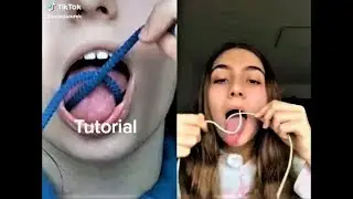 how to tie a knot with your mouth Tik Tok Challenge Compilation