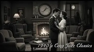 Vintage Jazz & Fireplace Crackles ~ 1940s Romantic Classics for Relaxation