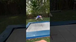 A bet is a bet! Sorry, Murph! #cheer #gymnastics #pastrana #cheerleader #trampoline