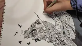 How to do Mandala Art | Intricate Mandala | Mandala in a Ship | Hooria's Art Hub