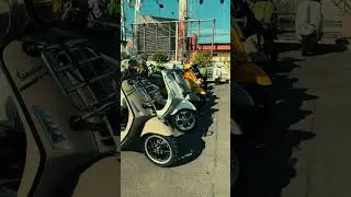 Slow riders morning meeting #vespa #automobile #chopper #motorcycle