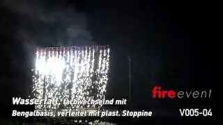 fireevent Wasserfall, Farbwechselnd mit Bengalbasis, verleitet mit plast. Stoppine_Art.Nr. V005-04