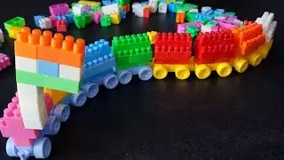 Amazing Toy Train Built with Blocks 🚂 | Kids Fun Video#ColorfulToyTrain#BlockTrainPlay