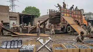 Recycling Process of Metal Ship Plates into Millions Iron Nails | Waste Recycling Process