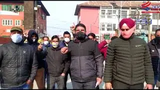 Forest department Aspirants Stages Protest at Press Enclave Srinagar.