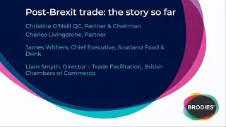 Post-Brexit trade: the story so far