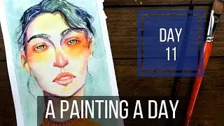 How to Paint Skin with Watercolors (aka My Favorite Way!) - A Painting a Day - Day 11