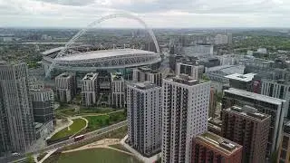 London’s Iconic Arena in 4K  Drone Flyover of Wembley
