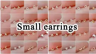 cute mini gold ear studs | small earrings studs designs | baby girl earrings design gold