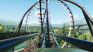 Steel Thunder Vekoma Coaster Onride Planet Coaster 2 (made by Fletcher931) [POV]