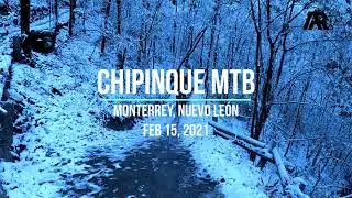Disfrutando del Parque Chipinque totalmente NEVADO en MTB!