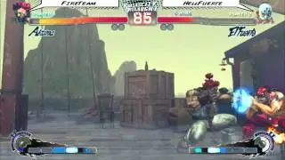 KO 2014 USF4: FireTeam (Akuma) vs. HellFuerte (Fuerte) Part 1
