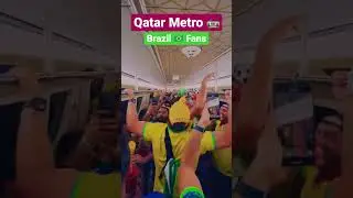 Brazil 🇧🇷 fans Qatar metro 🚋 #qatar2022 #worldcup #brazil