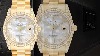 Rolex President Day-Date Yellow Gold Diamond MOP Mens Watch 118388 | SwissWatchExpo [Wrist Roll]