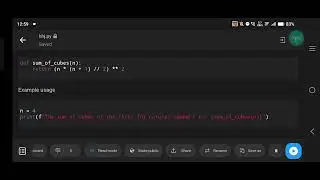 Sum of Cubes of First N Natural Numbers in Python | Python Tutorial