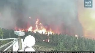 Fly Fire: Indian Ridge ALERTWildfire camera burn over 1PM, July 24th, 2021