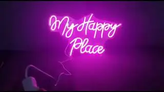 My Happy Place neon Sign, Pink Words neon Light for Bedroom, bar Signs, Perfect for my sensory cool