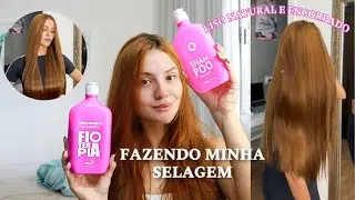 FAZENDO MINHA PROGRESSIVA EM CASA | FIOTERAPIA EM CABELO RUIVO... Por Lais Meneses