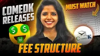 COMEDK 2025 Final Fee Structure Released 🗂️ | Everything You Need To Know!