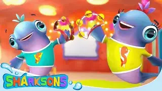 Under The Sea Class Band Playing Music Together | Sharksons | Moonbug Kids Dinosaur Animal Show!