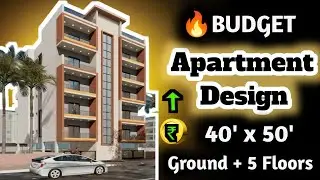 Building Plan | Building Layout Design | 5 Floors Building Apartment Design | 2bhk Flats Design🔥🔥🤩