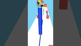Color Pencil Run &ndash; Level 32 Victory! 🎨🔥 Score Reveal & Smooth Dodging | Poki #shorts #shortvideo
