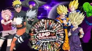 Jump! Ultimate Stars - Team 7 v. SSJ Goku, SSJ Vegeta, SSJ2 Teen Gohan, and Piccolo [720p]