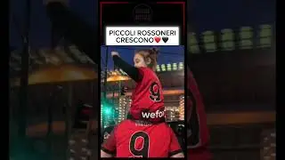 PICCOLI TIFOSI DEL MILAN CRESCONO 🥹❤️🖤 #shorts