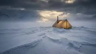 Arctic Hot Tent Survival: Blizzard Night Camp, Stove Heat & Wilderness Cooking