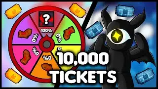 USING *10,000* SPIN WHEEL TICKETS IN PET SIMULATOR 99!