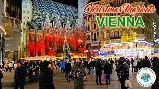 Vienna 🎅Christmas Markets🎄✨ &ndash; 4K Night Walking Tour with Captions