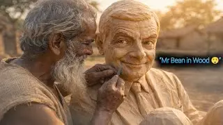 Unbelievable Mr Bean Wood Carving 😲 | Village Artist Magic | Krishna Village Arts