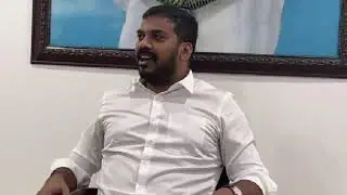 Minister for Irrigation Sri P. Anil Kumar Yadav press meet at Nellore
