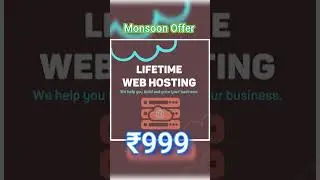 Lifetime Hosting in ₹999 । SSD Web Hosting Server with Unlimited Features #hosting #cheaphosting