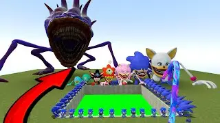 NEW SIZE COMPARISON ALL SONIC TAPES FAMILY!? SPARTAN KICKING BIG HOLE TOXIC IN GARRY'S MOD ?