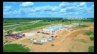 Drone Orbit of Construction Site 4K Progress Update
