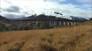 The Jacobite at Glenfinnan Viaduct with 45407 & 47804 20/10/25