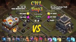 CWL Day 3/Th9 Pushing Clan/th9vsTh11 2* Attacks/Elite Nine&trade;#clashofclans #youtube #gamingvideos