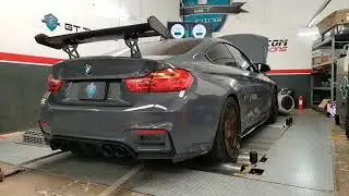 Modded BMW M4 w/ ARMYTRIX Cat-Back Exhaust + Aftermarket Downpipe on Dyno, Loud Accelerations!