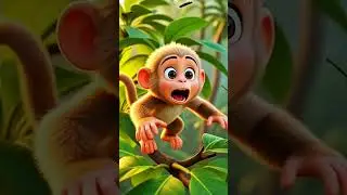 Little Monkey&rsquo;s Pain 😢🐒 #SadMonkey #MonkeyFall #EmotionalShorts